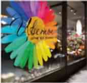 Перфорационная, применяется для наклейки на витрины или стекла